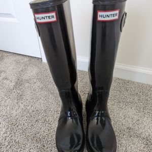 Women's Tall Shiny Hunter Rain Boots